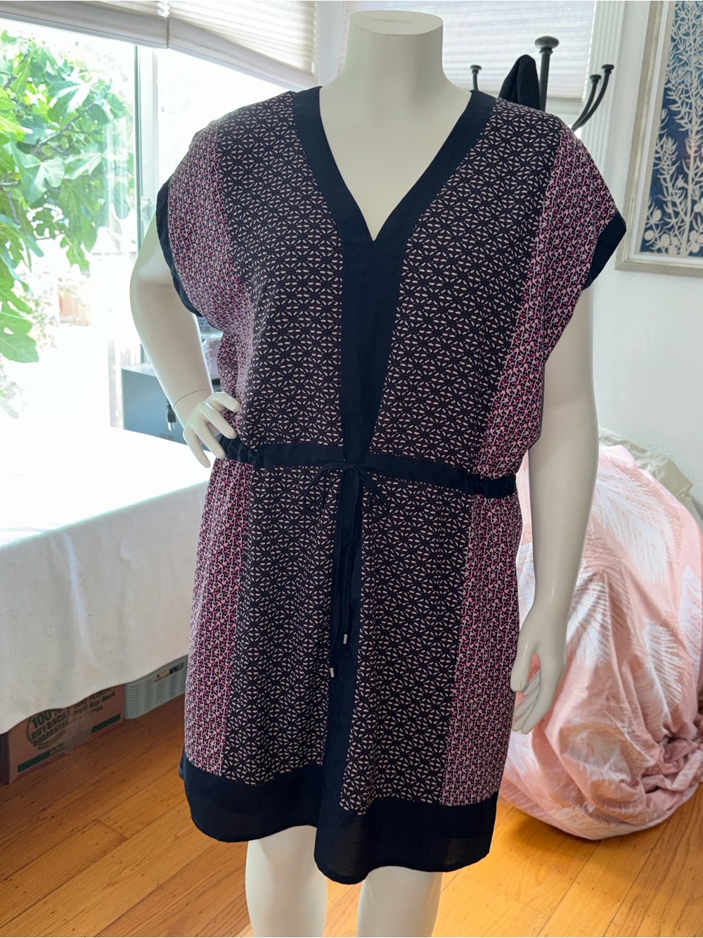 DKNY Drawstring Waist Dress sz L